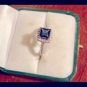 Diamond, Sapphire engagement/cocktail ring